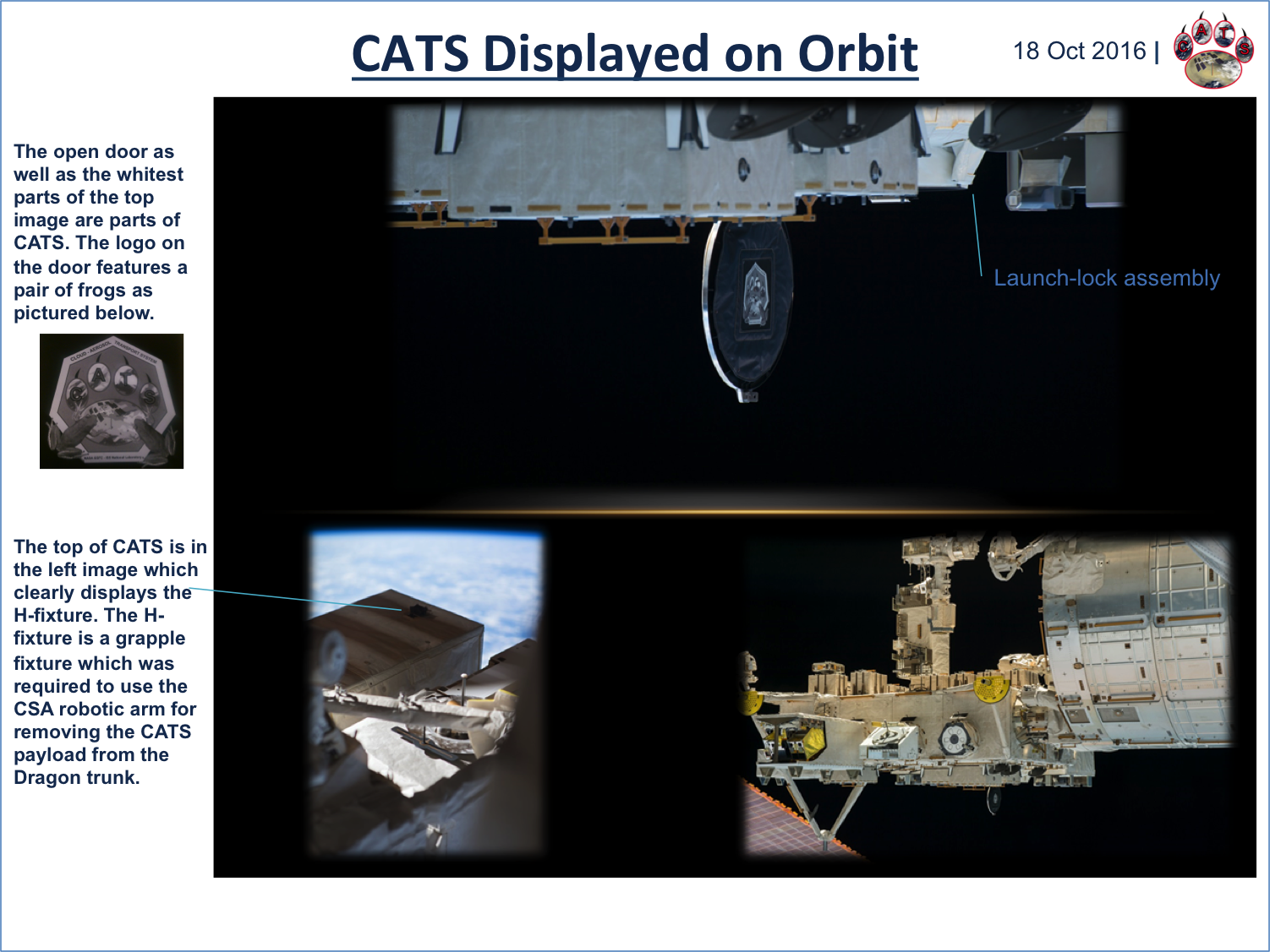 CATS on Orbit
